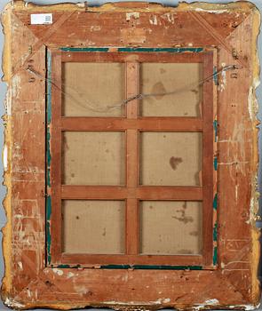 OKÄND KONSTNÄR, olja på duk, uppfodrad, troligen 1700-tal.