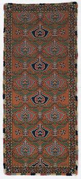 Sled cushion in folk art style, 20th century. 155 x 70 cm.