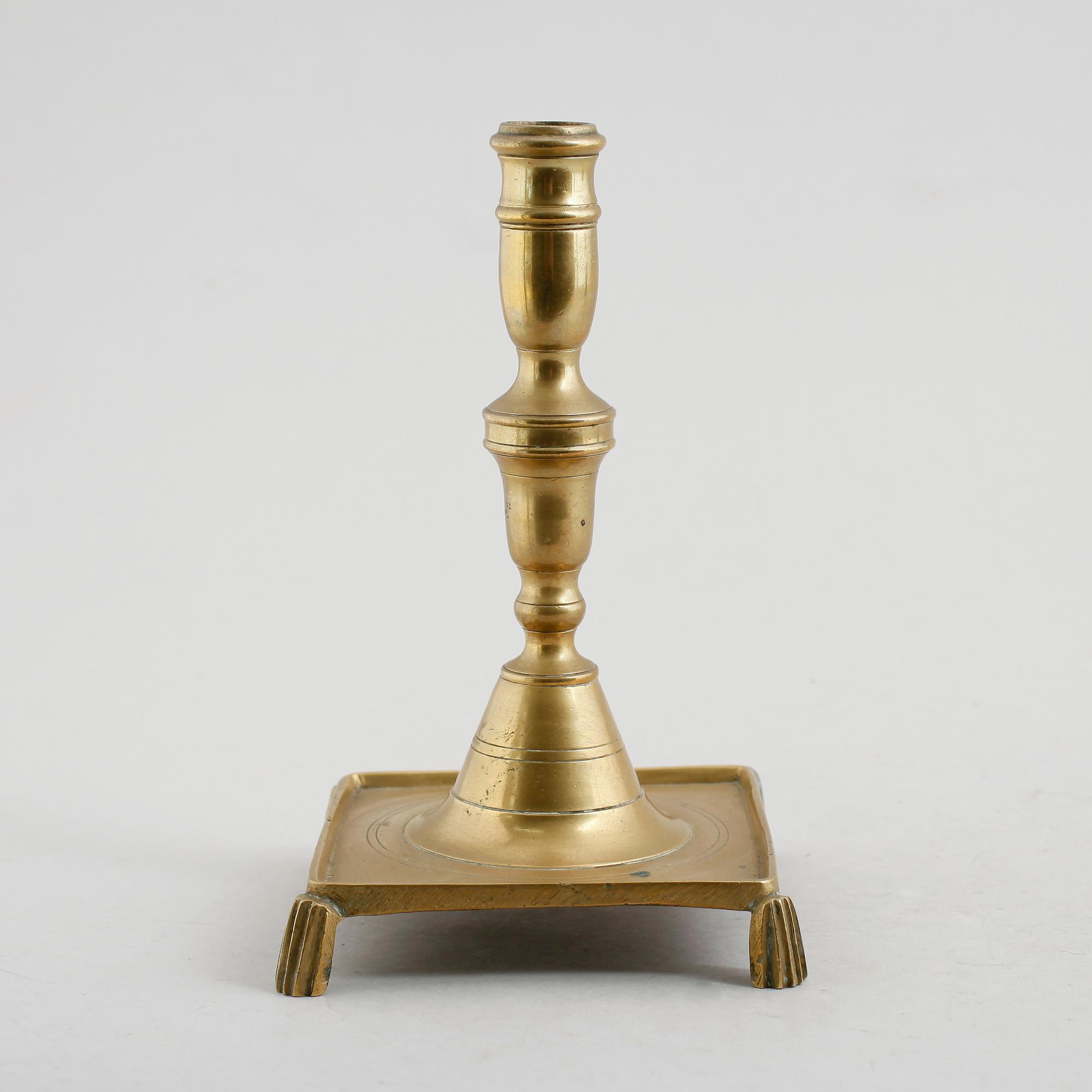 LJUSSTAKE, mässing, 1600-tal.
