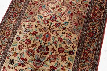 A Qum silk rug, c. 110 x 76 cm.