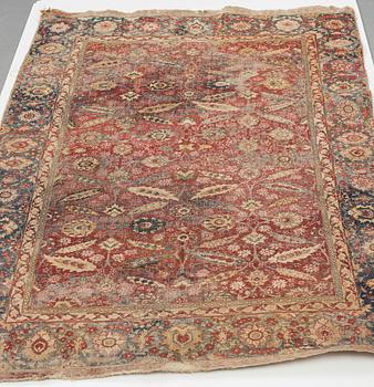 A MUGHAL RUG, an antique Indian, the second half of the 17th century, ca 191-198,5 x 126,5-127,5 cm.