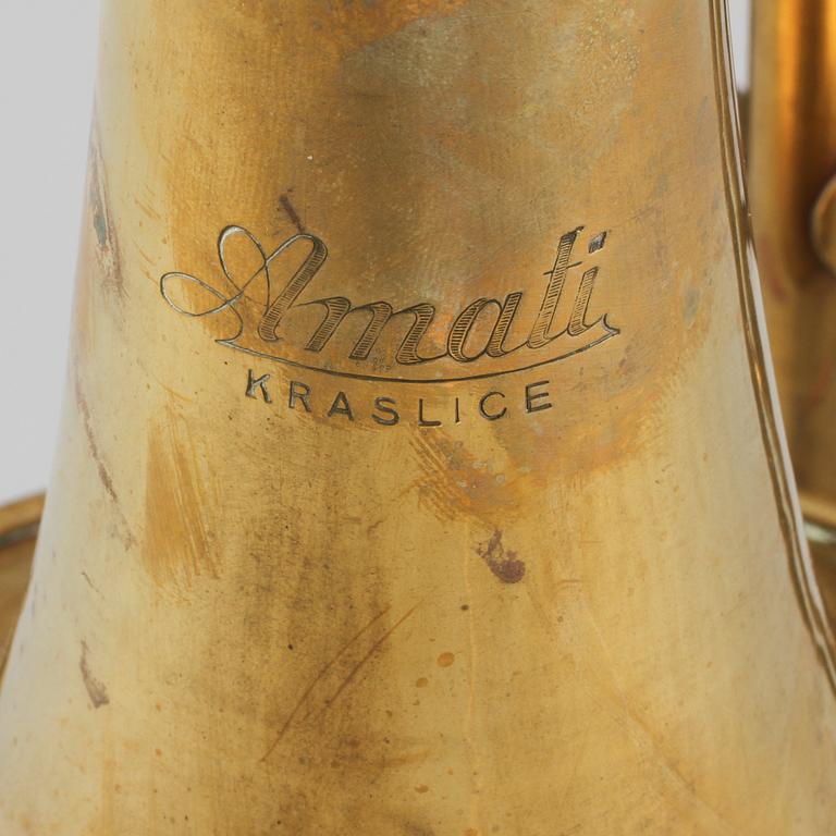 VENTILBASUN, mässing, Amati Kraslice, Tjeckoslovakien, 1900-tal.