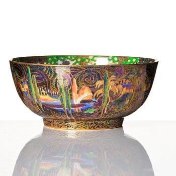 Daisy Makeig Jones, a "Fairyland lustre" porcelain bowl, Wedgwood, England 1920-30s, model z4968.