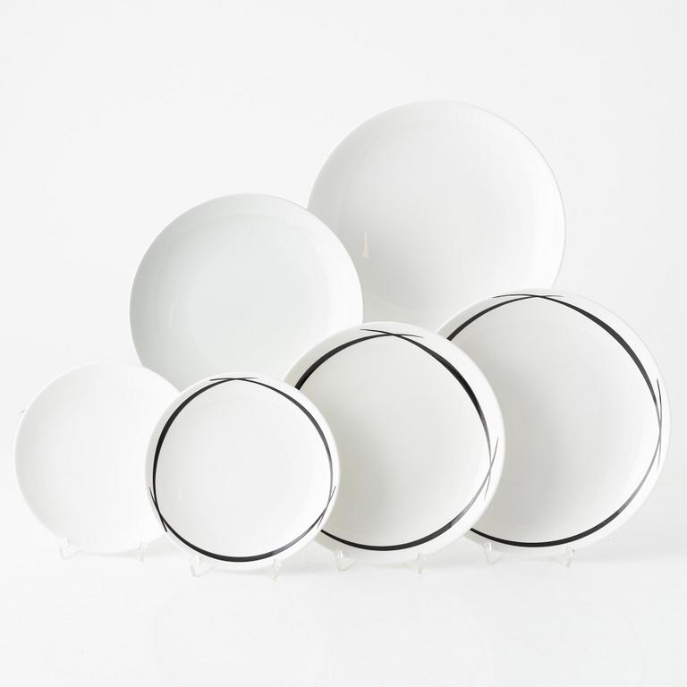 Stig Lindberg, a 30-piece 'Pencil' bone china dinner service, Gustavsberg.