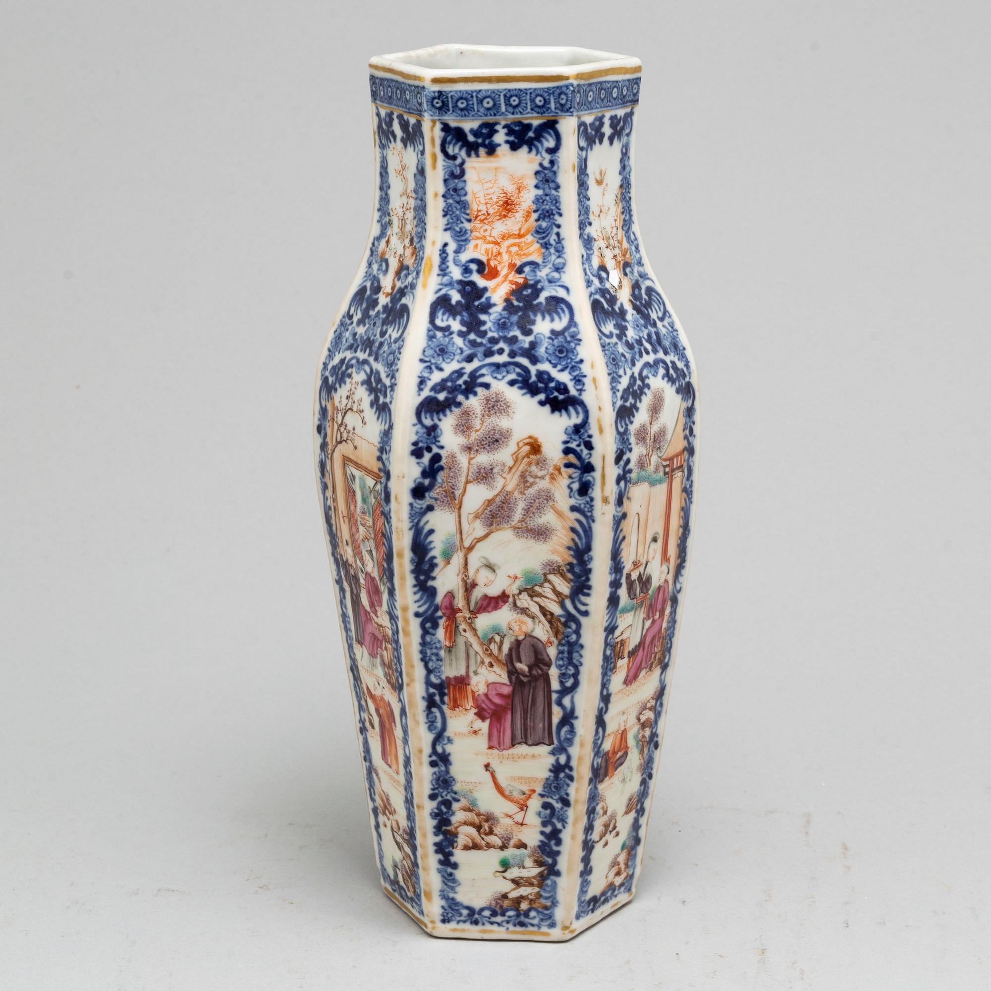VAS, kompaniporslin. Qingdynastin, Qianlong (1736-95).