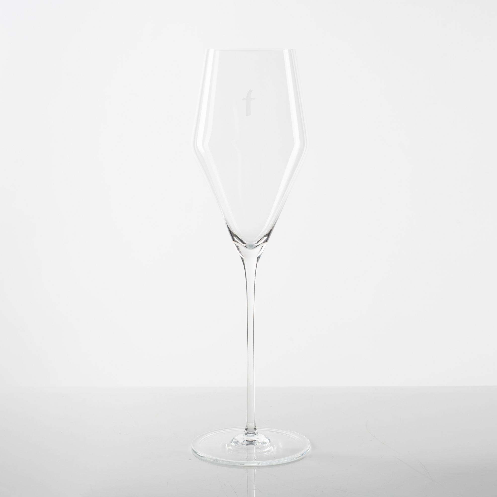 Hans Denk, champagneglas, 6 st, "Denk'Art", Zalto, Österrike.