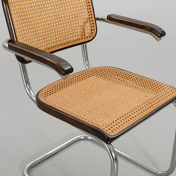 A PAIR OF MARCEL BREUER THONET ARMCHAIRS, signed Thonet 80.