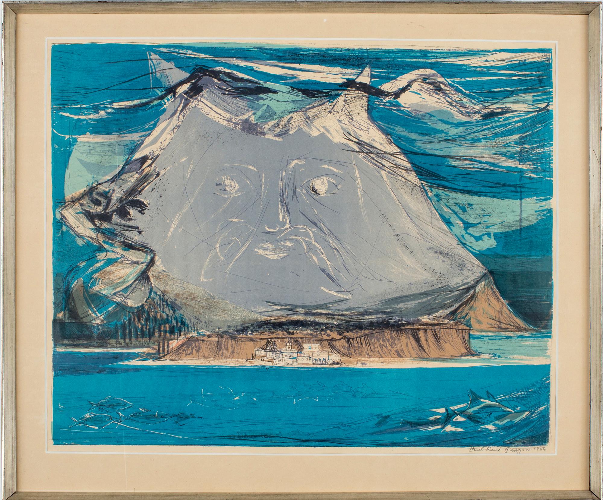 PAUL RENÉ GAUGUIN, Färglitografi, signerad och daterad 1956.