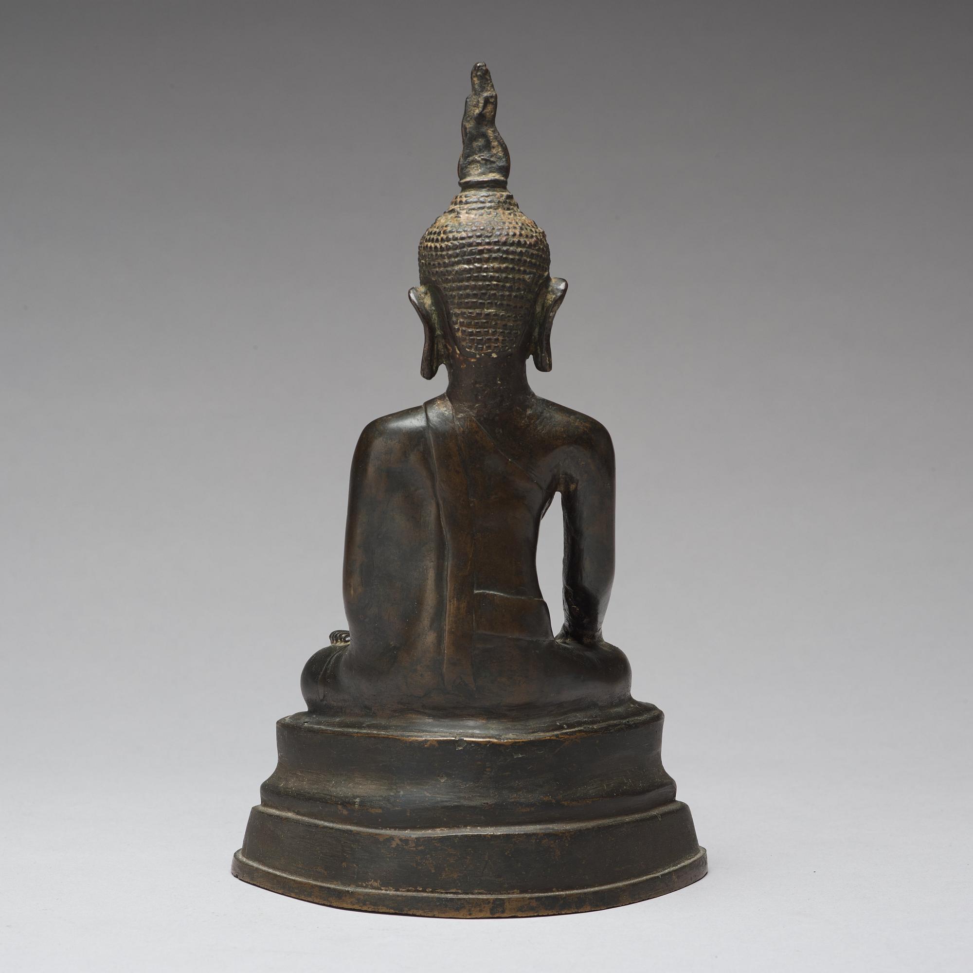A bronze figure of Buddha, Thailand, presumably 18/19th Century.