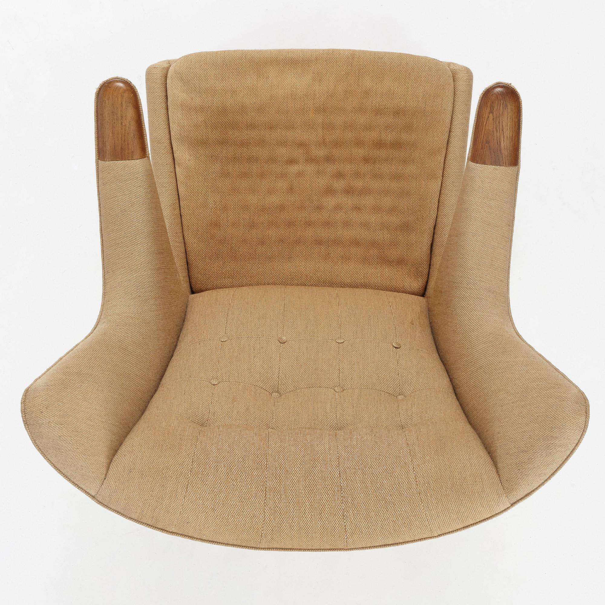 Hans J. Wegner, fåtöljer, ett par, "Bamse /Papa Bear", AP-stolen, Danmark, 1950-60-tal.