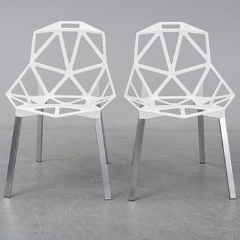 KONSTANTIN GRCIC, a pair of white aluminium "Chair one", Magis, Italien, 21st century.