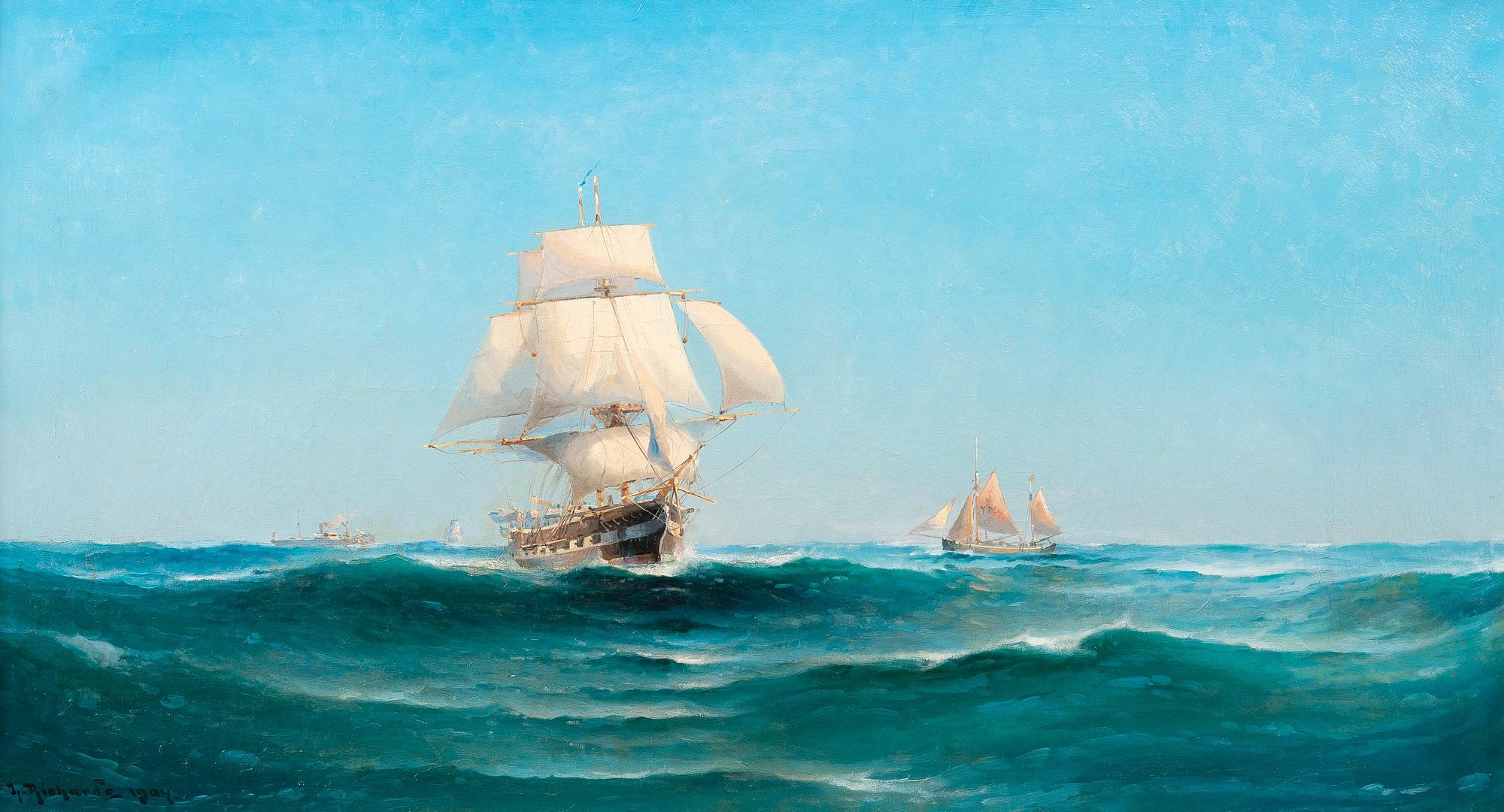 Ludvig Richarde, LAIVOJA MERELLÄ.