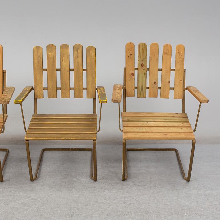 a set of 4 'A2' garden chairs by Grythyttan.