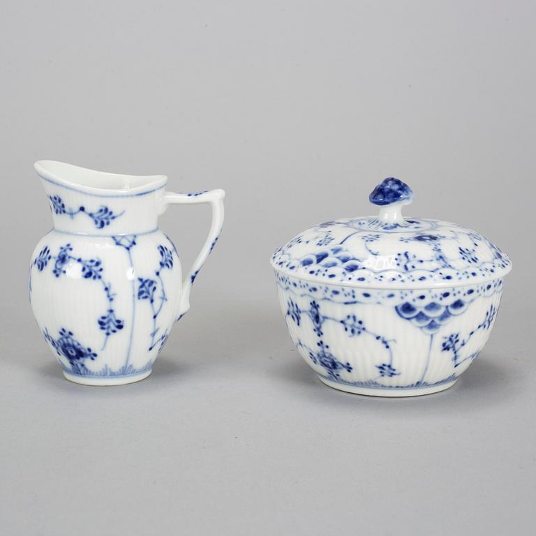 ROYAL COPENHAGEN, a part 'Musselmalet' coffee porcelain service, Denmark, second half of the 20th century.