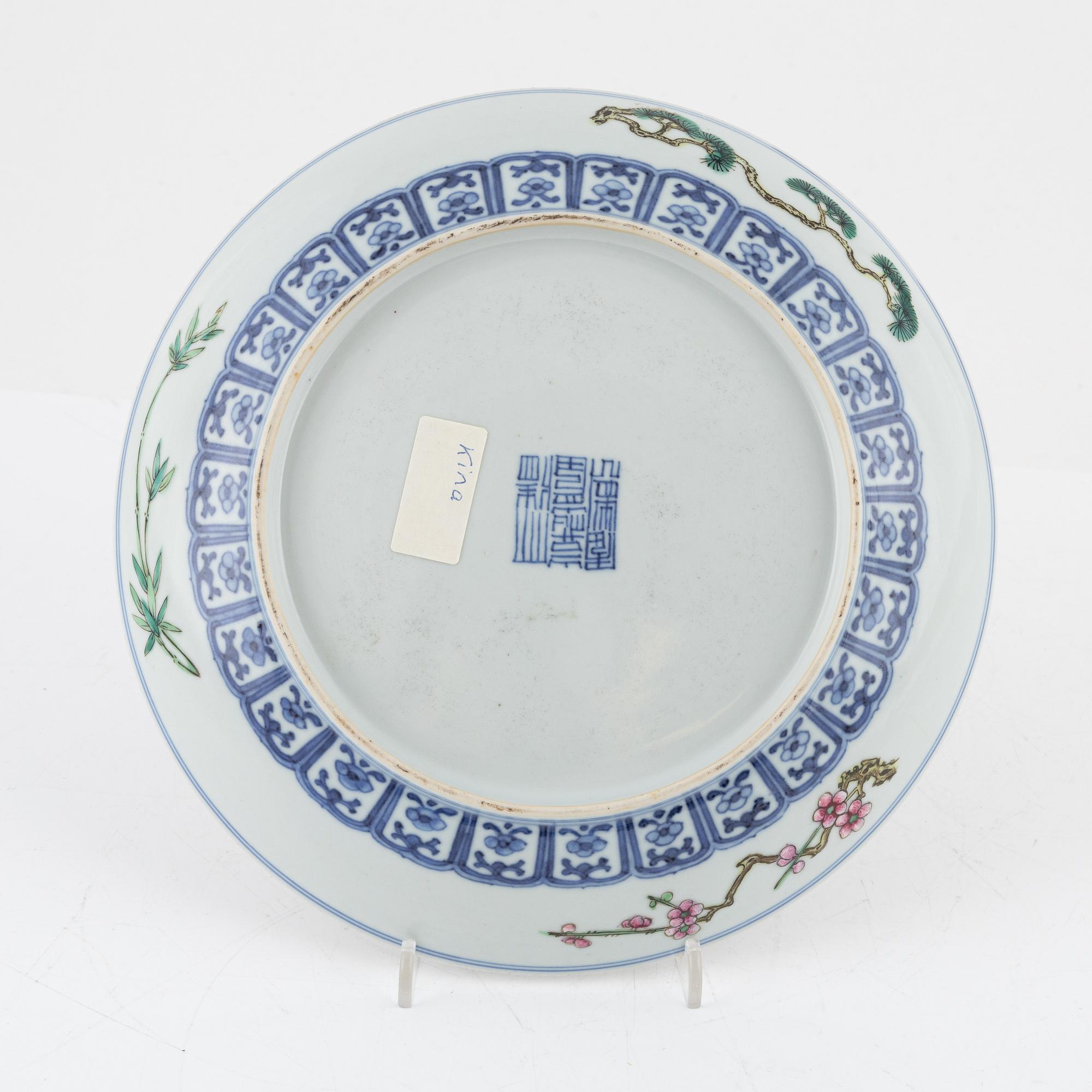 Fat, porslin, Kina, 1900-tal.