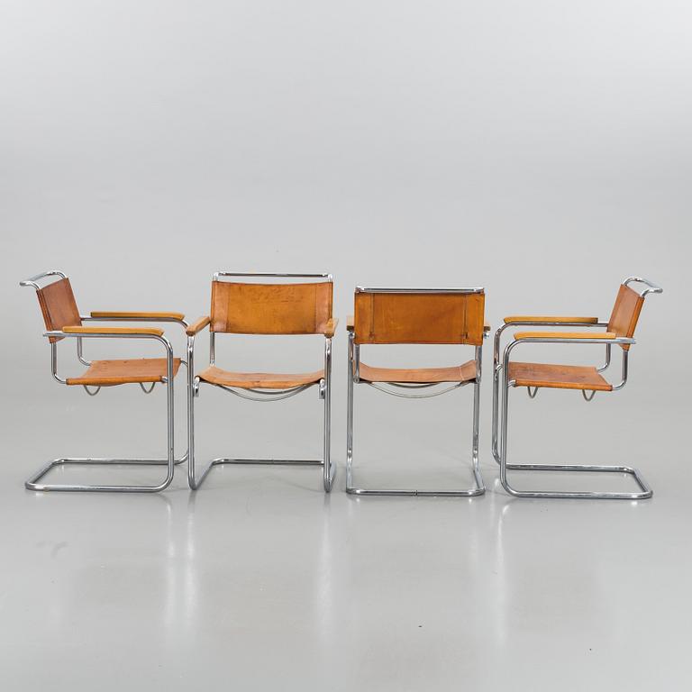 MARCEL BREUER FOUR THONET CHAIRS "B34". Frankenberg.