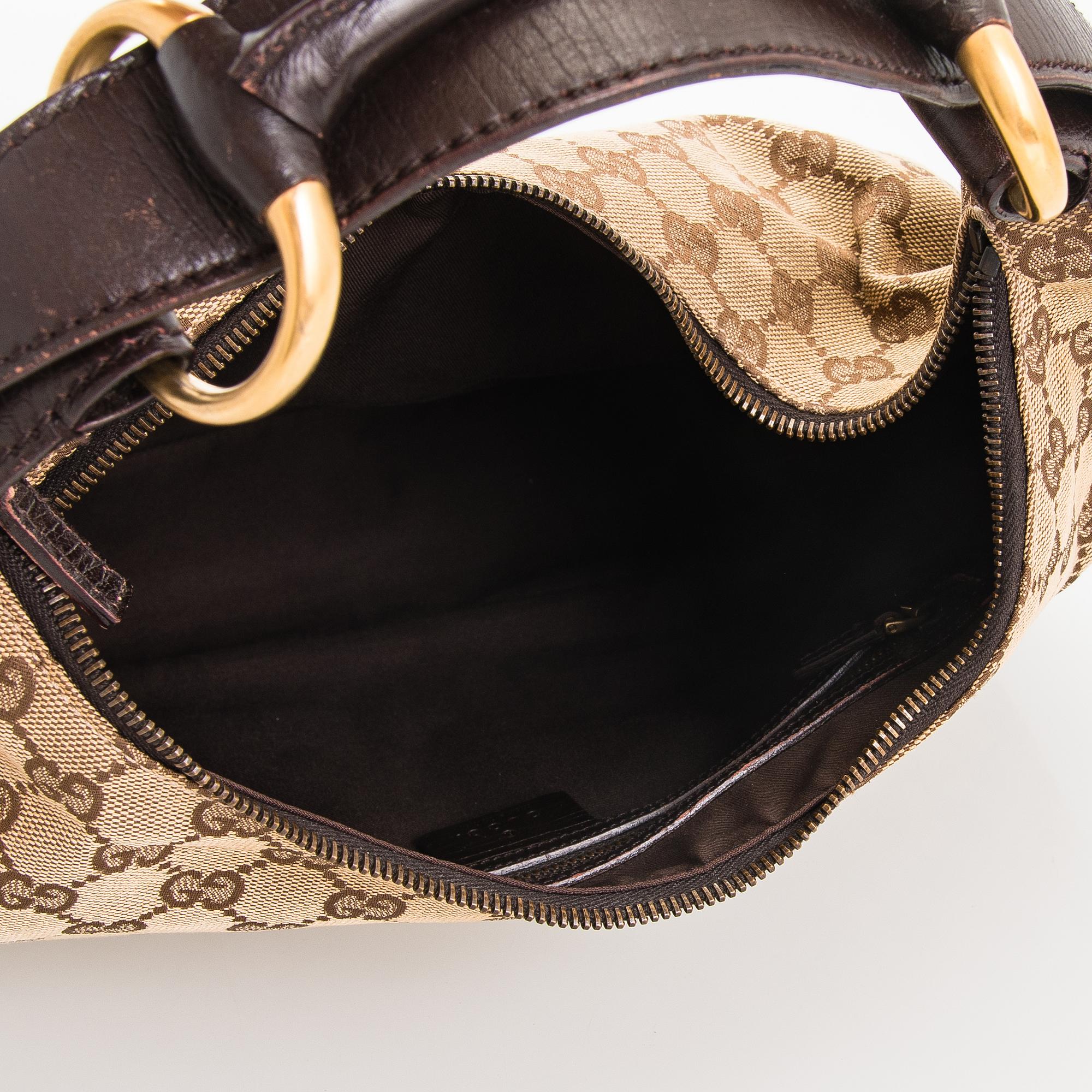 Gucci, a 'Horsebit Guccissima Canvas Hobo Bag'.