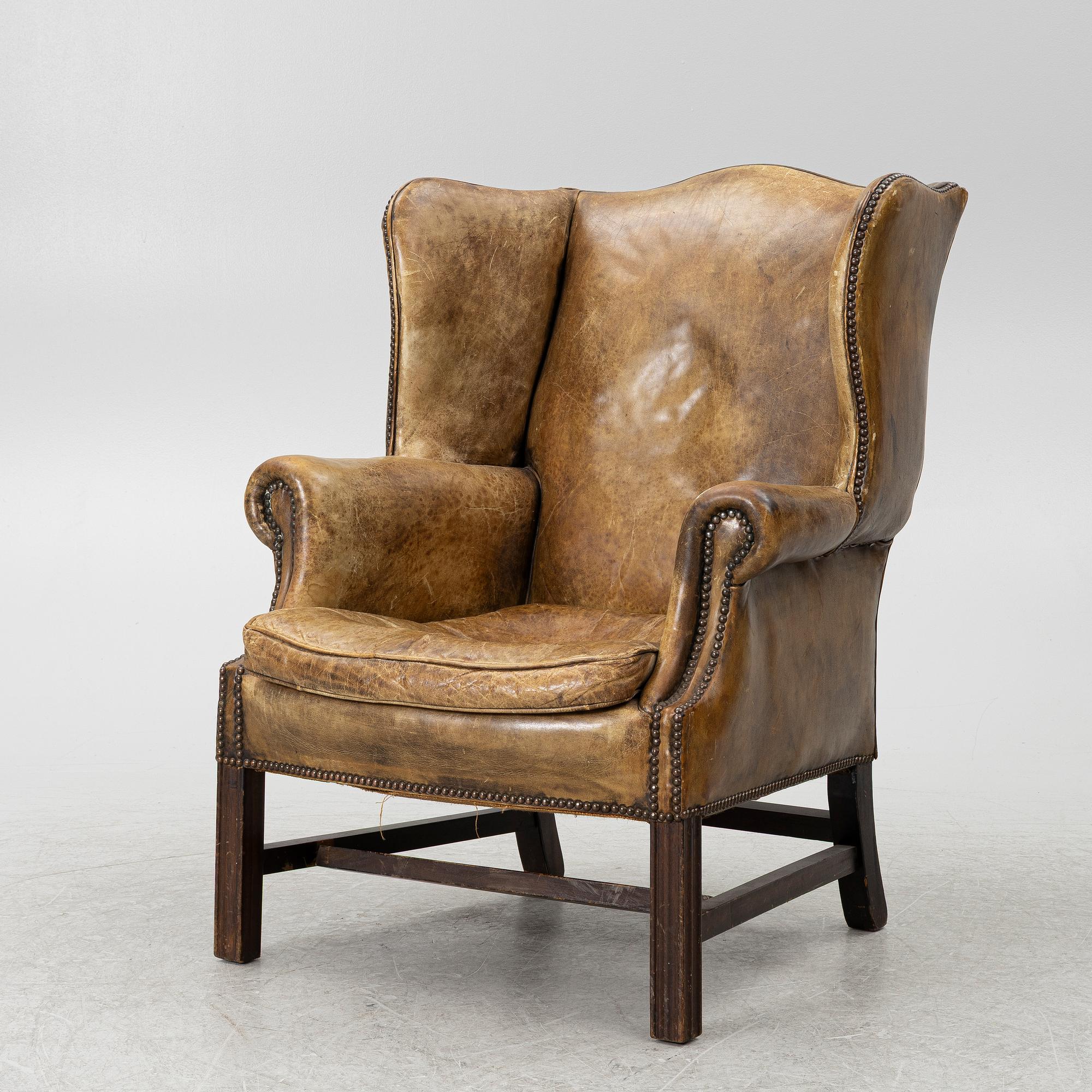 Armchair, so-called wing chair, second half of the 20th century.