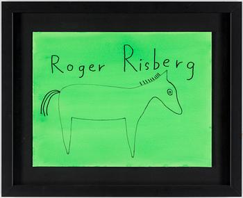 ROGER RISBERG, gouache and indian ink on paper, signed Roger Risberg.