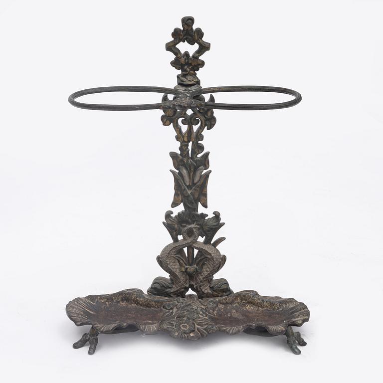 A umbrella stand, circa 1900.