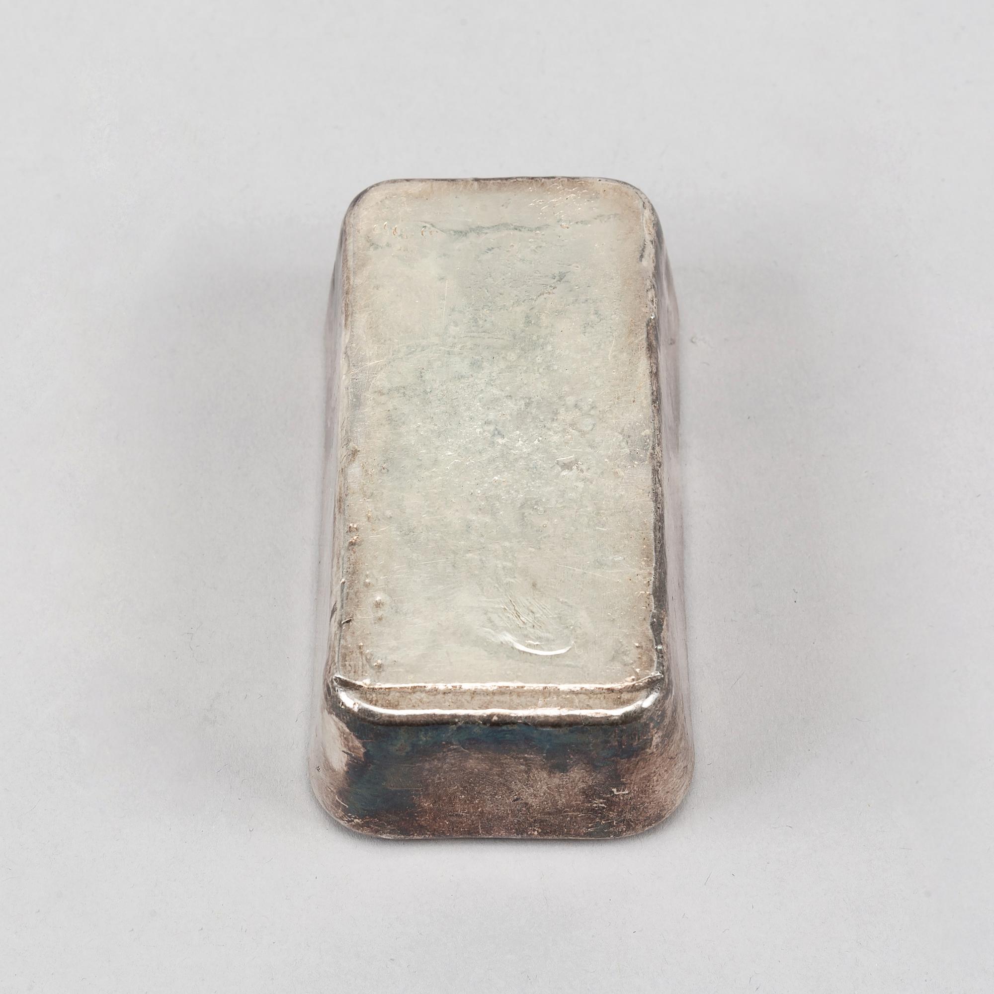 A silver bullion, degussa feinsilber, 999.0.