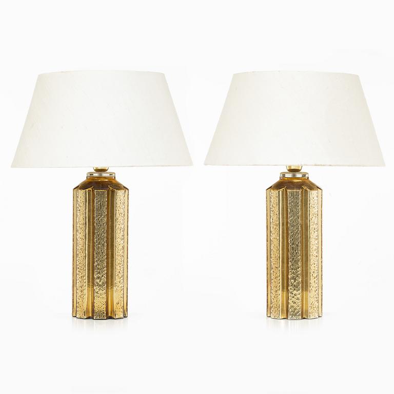 Bordslampor, ett par, ett par, 1970-tal.