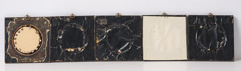 A set of twenty wax portraits of Swedish monarchs, late 19th century.