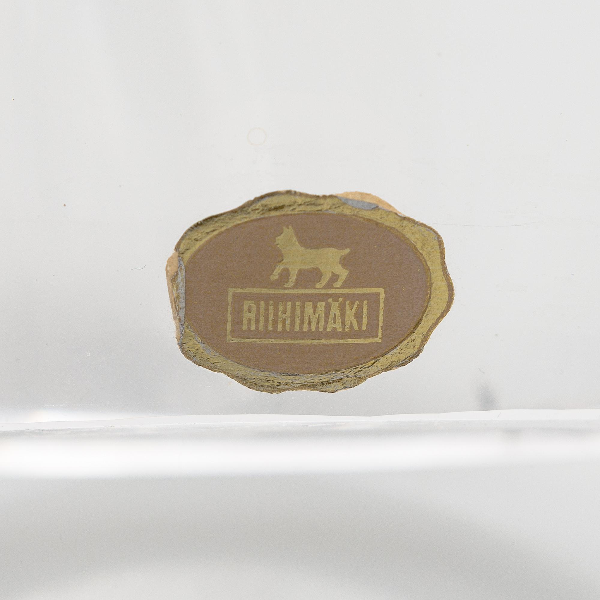 Erkkitapio Siiroinen, vas, "Pilvilinna" (Molnslott), signerad Erkki Siiroinen Riihimäen Lasi Oy.