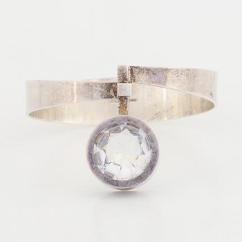 Elis Kauppi, silver bangle with rock crystal.