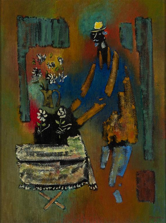 VYTAUTAS KASIULIS, olja/tempera på duk, signerad och daterad -57.