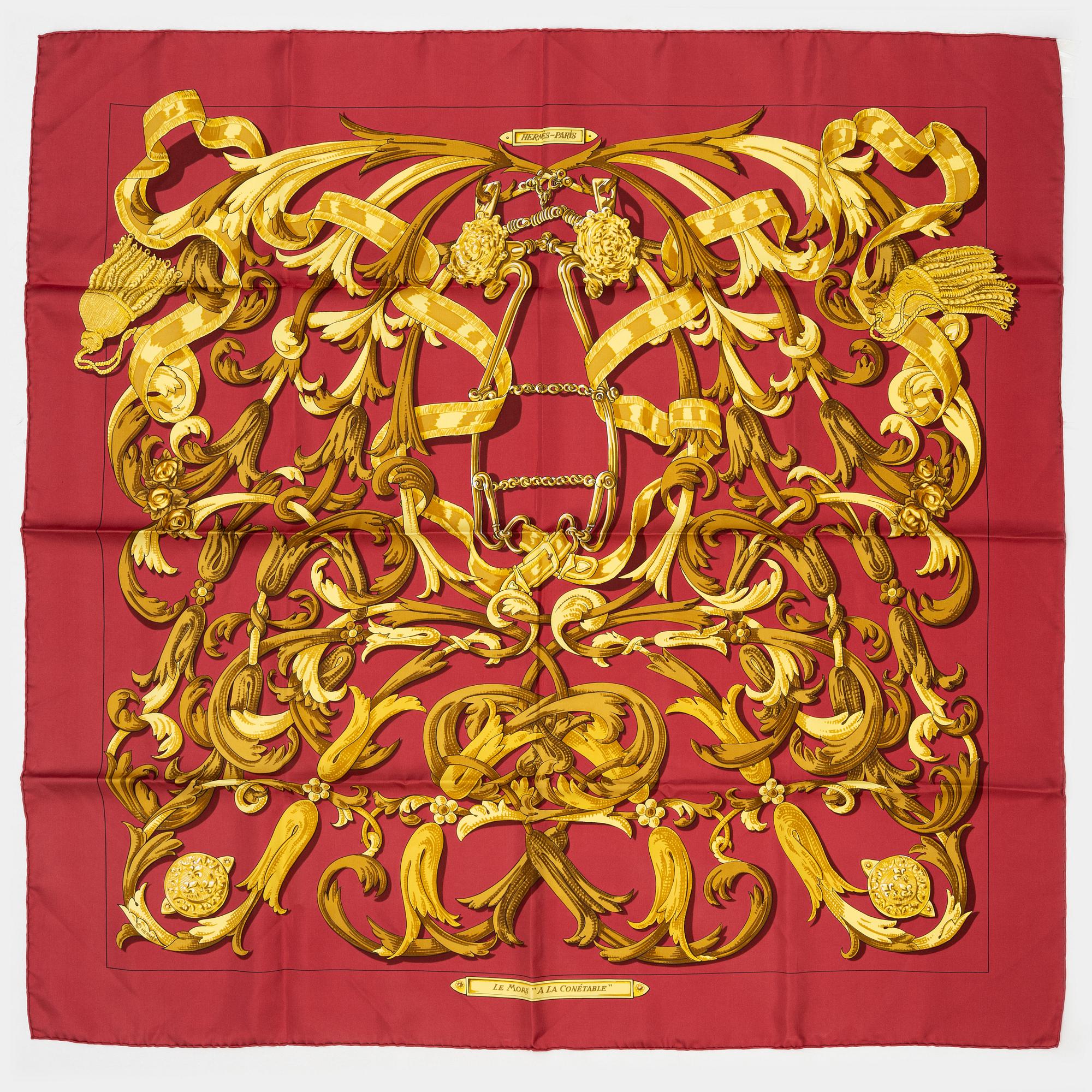 Hermès, scarf, "Le Mors A La Conétable".