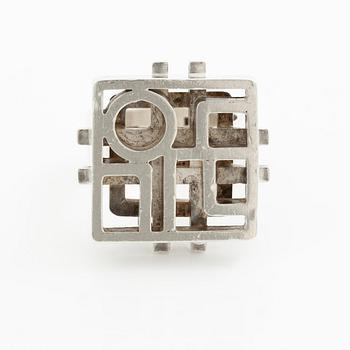 Claës E. Giertta, a ring and a bangle, silver, Stockholm 1961 and 1965.