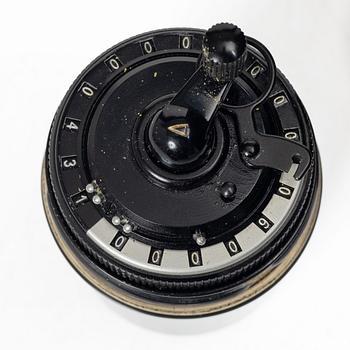 Calculating machine, “Curta, Type I”, developed by Curt Herzstark, Contina AG Mauren, Liechtenstein, designed in 1947.