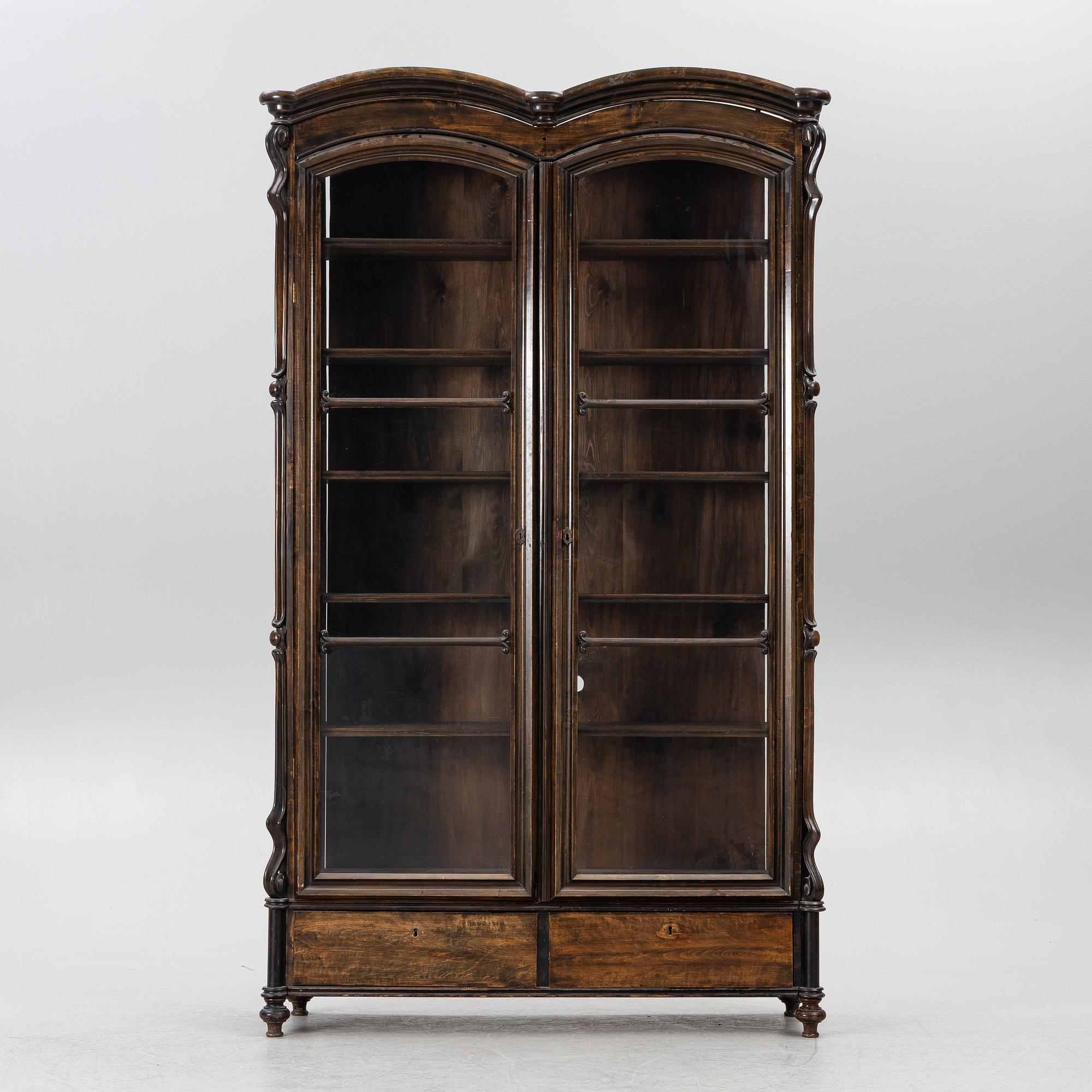 A book cabinet, around 1900.