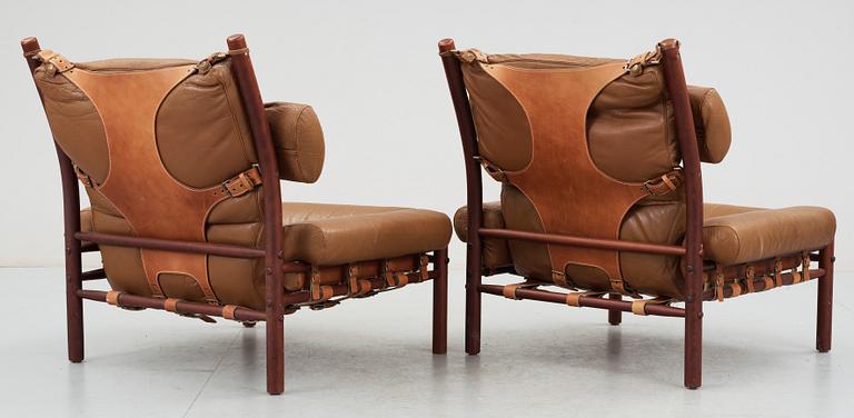 FÅTÖLJER, ett par, "Inka", design Arne Norell, 1960/70-tal.