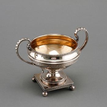 KAFFESERVIS, 3 delar, nysilver, A G Dufva, 1900-talets första del.