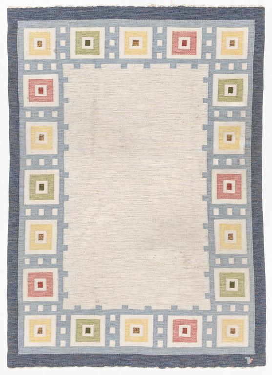 Erik Lundberg, a flat weave carpet, c. 242 x 175 cm.