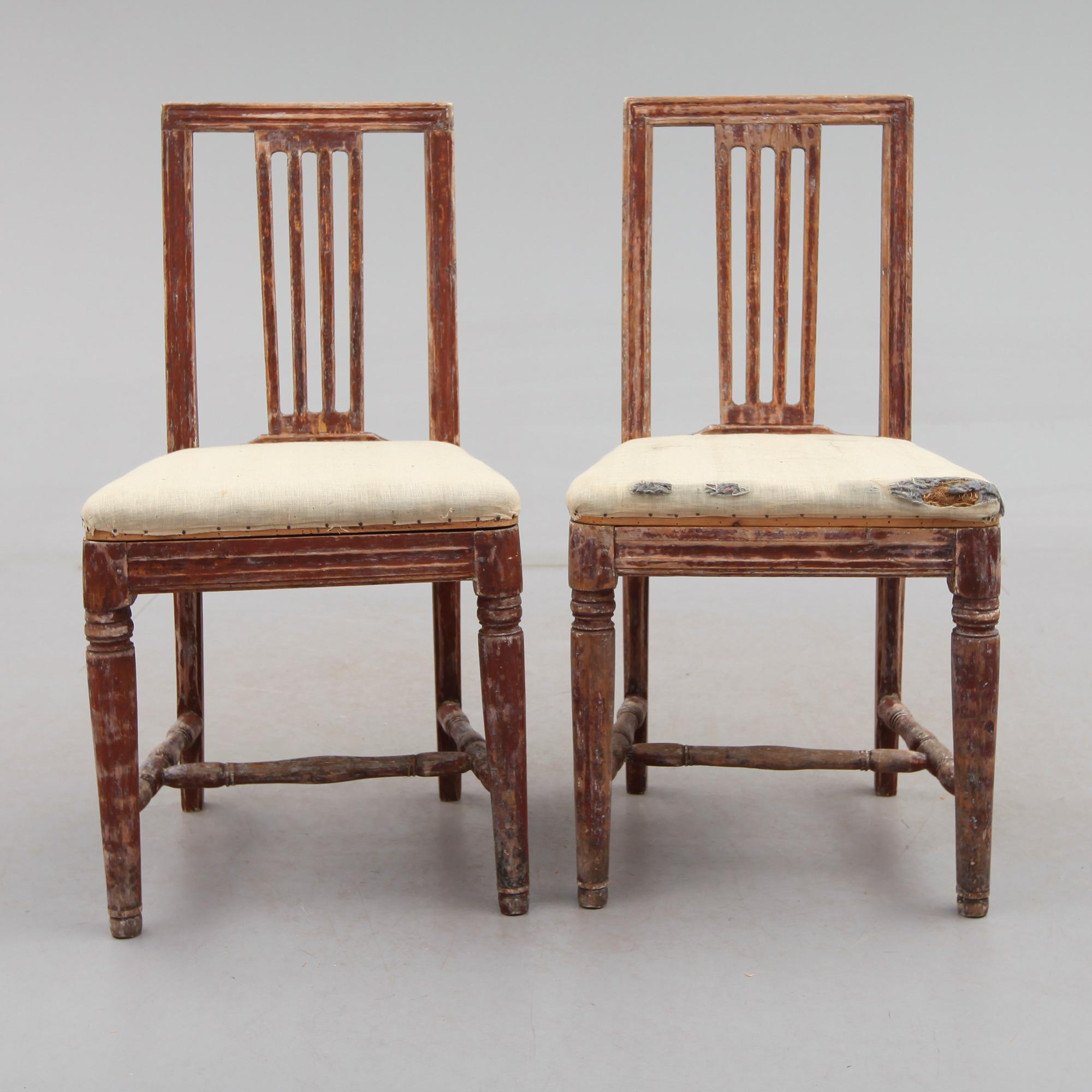 STOLAR, 1 par, sengustavianska, omkring år 1800.