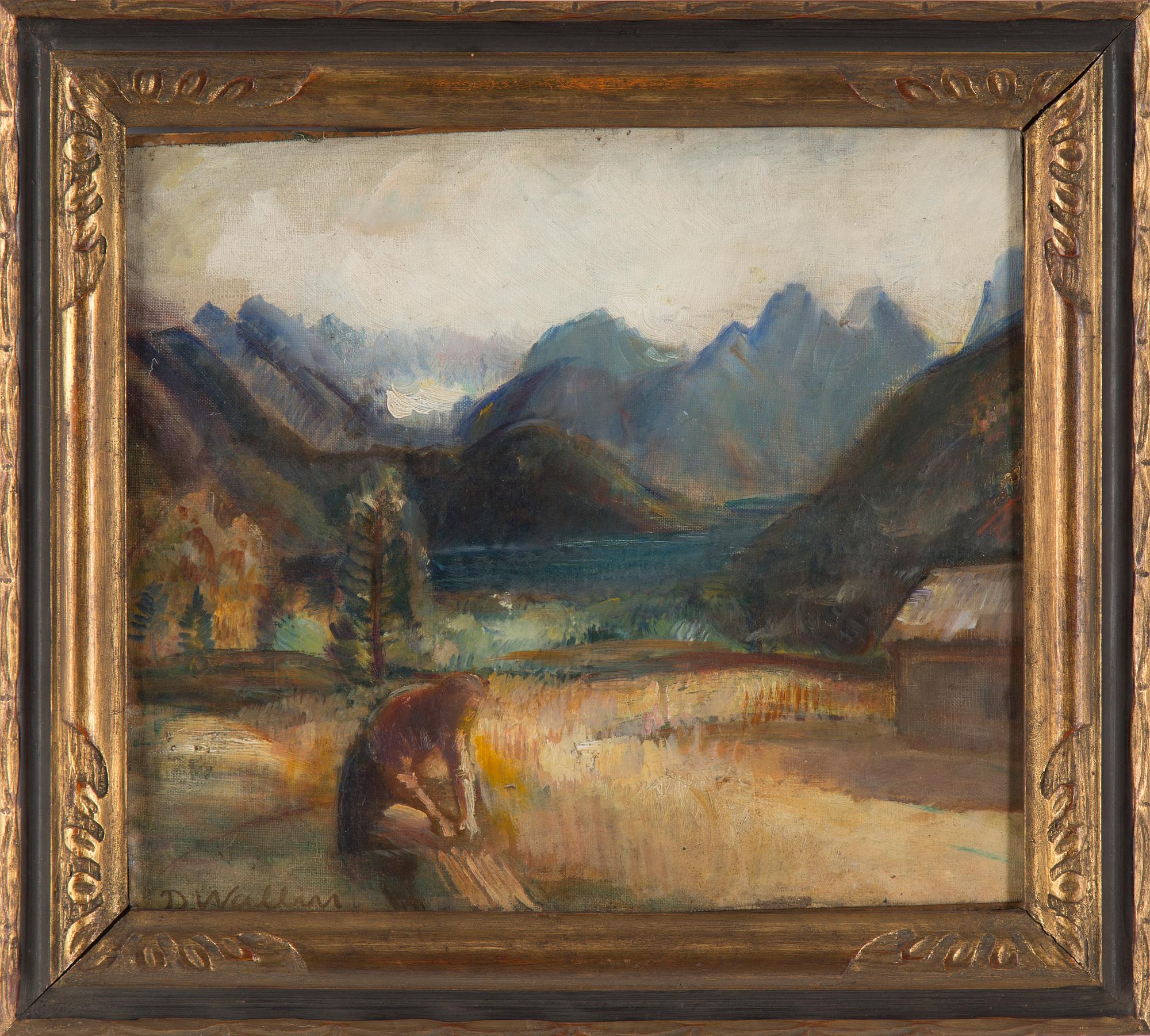 DAVID WALLIN, Oil on panel, signed.