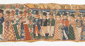 Bonadsmålning, Halland, daterad 1822.