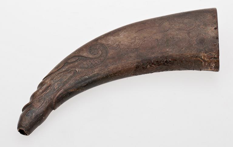 KRUTHORN, horn, 1600/1700-tal.