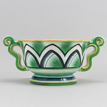 An earthenware Swedish Grace pot/bowl by Arthur Percy for Gefle, 1920's-30's.