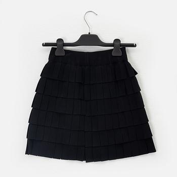 Alaïa, a black fringed skirt, size 36.