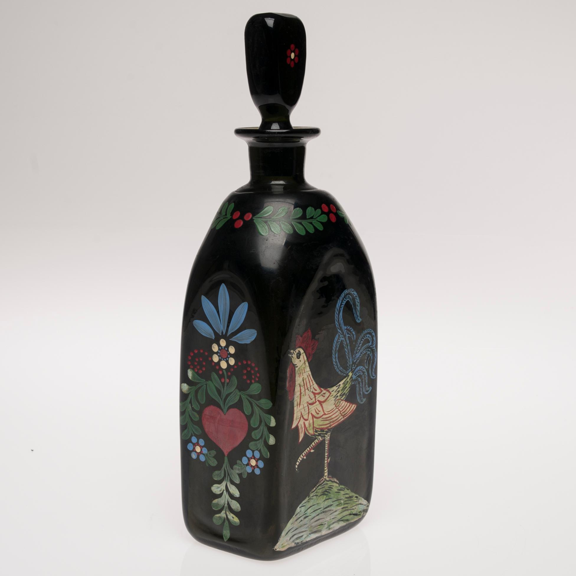 FLASKA, glas, 1800-tal.