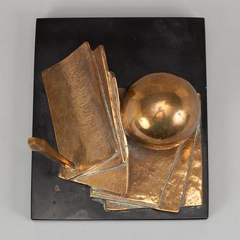 Jens-Flemming Sørensen, skulptur. Sign och numr 6/6. Brons, höjd 15,5 cm, längd 25 cm.