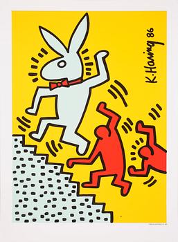 Keith Haring · KEITH HARING (Efter), färgserigrafi, utgiven av Special Editions Limited för Playboy, 1990.
