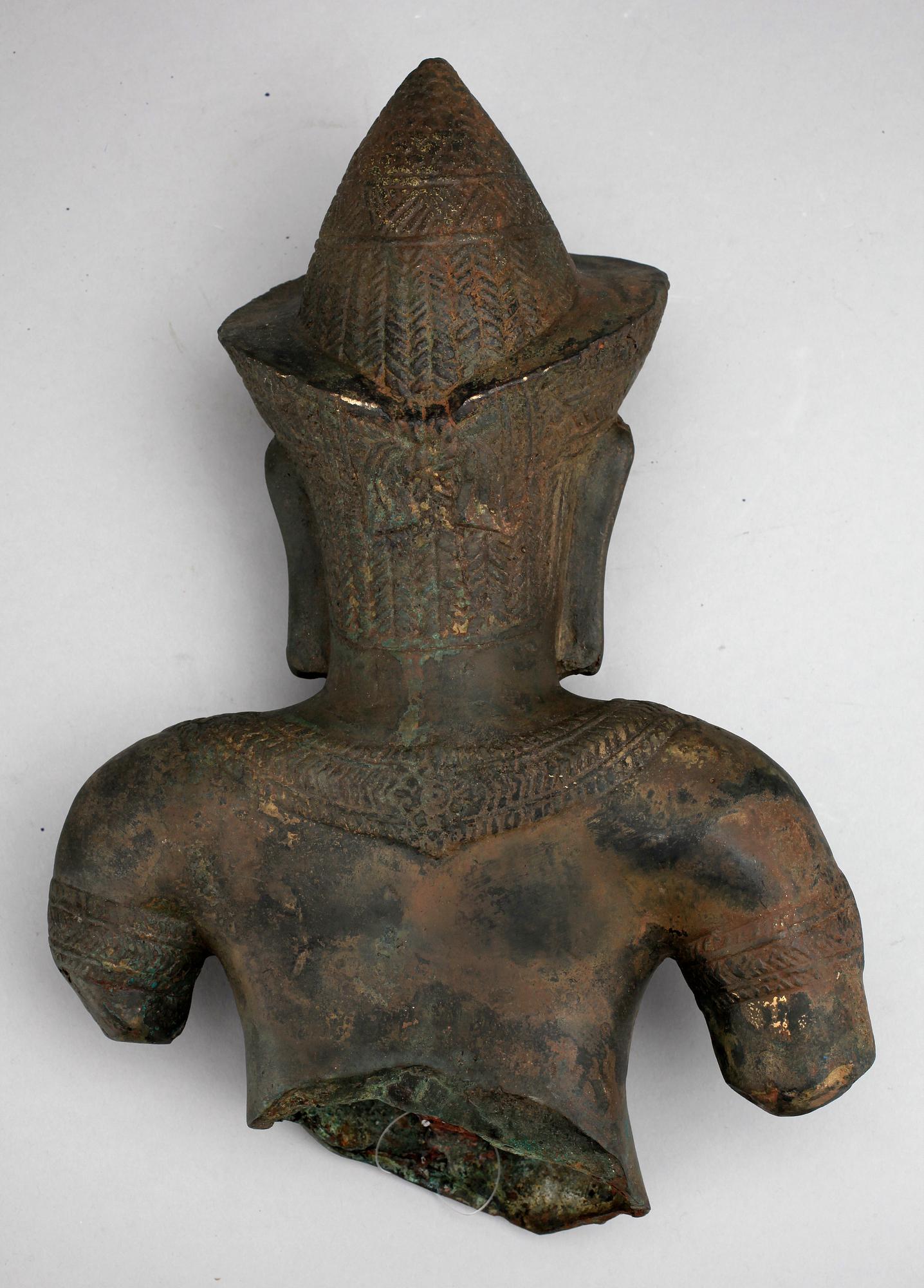 SKULPTUR, brons, troligen Kambodja och 1800-tal.