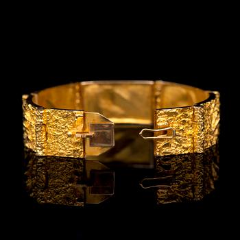 BJÖRN WECKSTRÖM, ARMBAND, "Fantasi", 14K guld. Lapponia 1972.