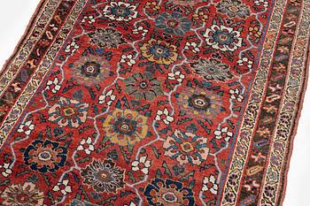 An antique Bidjar carpet, West Persia, c. 352 x 148 cm.