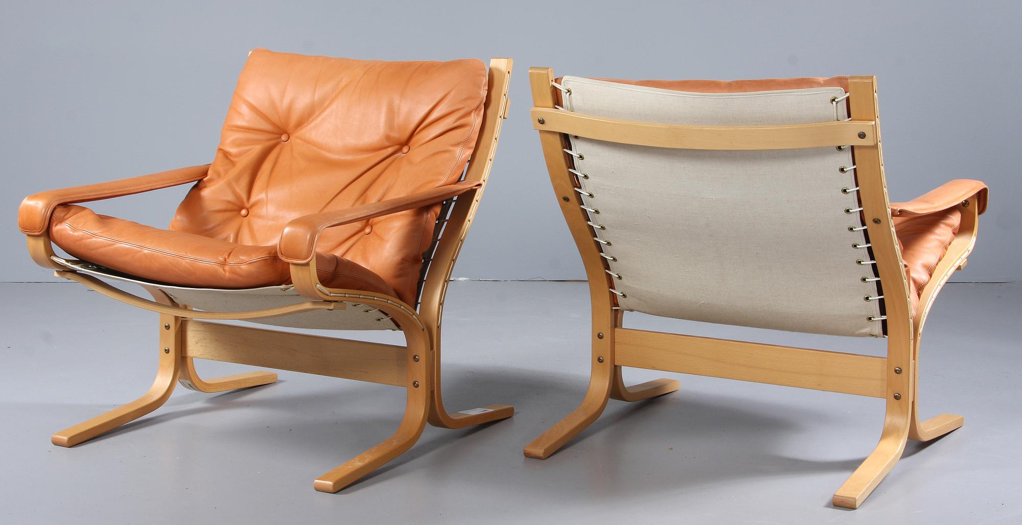 FÅTÖLJER, ett par, Westnofa Furniture, Norge, 1900-talets sista kvartal.